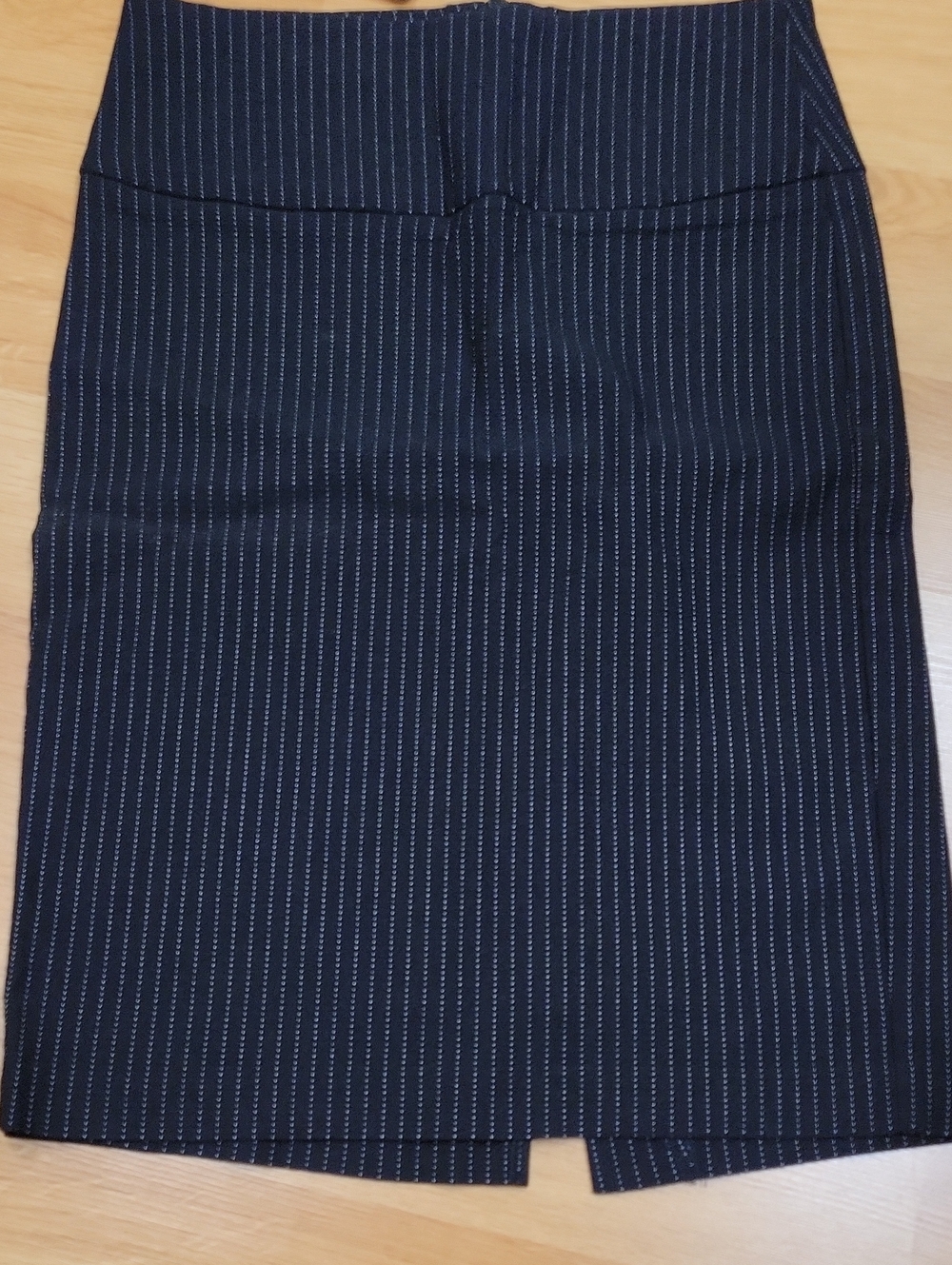 Charlotte Russe Navy Pinstripe Pencil Skirt